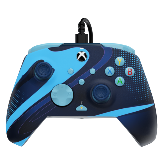 PDP Rematch Glow Wired Controller - Blue Tide (Xbox X|S, Xbox One, PC)