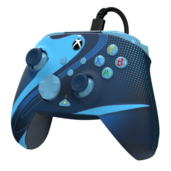 PDP Rematch Glow Wired Controller - Blue Tide (Xbox X|S, Xbox One, PC)