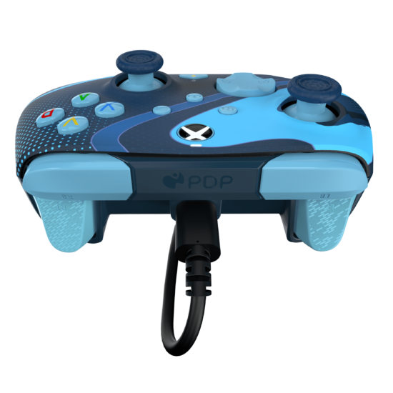 PDP Rematch Glow Wired Controller - Blue Tide (Xbox X|S, Xbox One, PC)