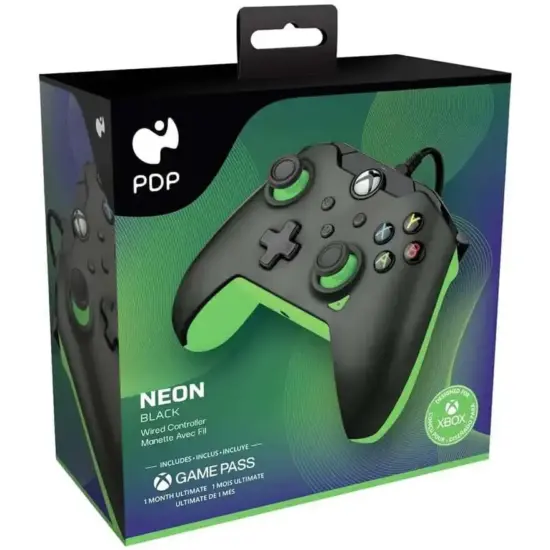 PDP Wired Controller - Neon Black (Xbox X|S, Xbox One, PC)