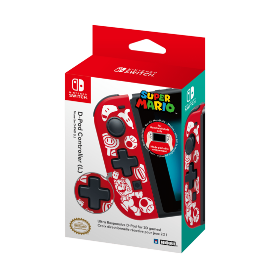 HORI D-Pad Controller (L) for Nintendo Switch - New Mario Edition