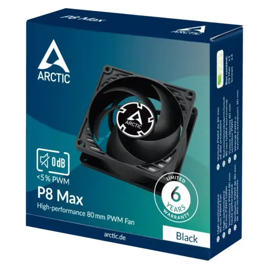 Arctic P8 Max High-Performance 80mm PWM Case Fan
