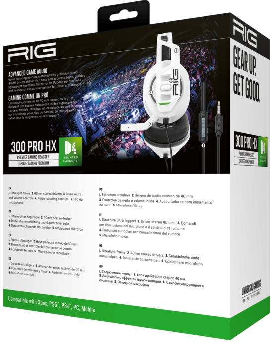 Nacon RIG 300 PRO HX Gaming Headset - White