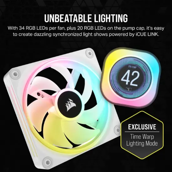 Corsair iCUE LINK H150i LCD 360mm RGB All-In-One Liquid CPU Cooler