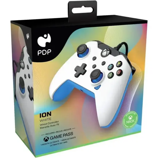 PDP Wired Controller - Ion White (Xbox X|S, Xbox One, PC)