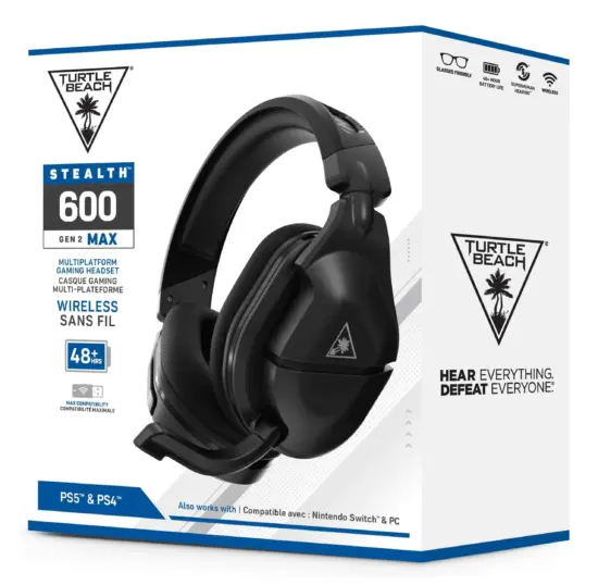 Turtle Beach Stealth 600 Gen 2 MAX Black Wireless Gaming Headset - Designed for PS4 & PS5