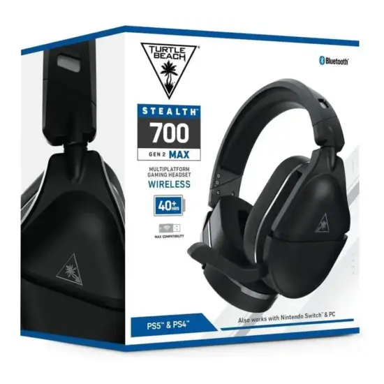 Turtle Beach Stealth 700 Gen 2 Max Black Wireless Gaming Headset - Designed for PS4 & PS5