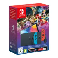 Nintendo Switch Neon OLED with Mario Kart 8 + 3-months Nintendo Switch Online Membership Bundle