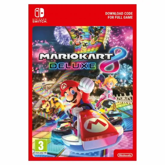 Nintendo Switch Neon OLED with Mario Kart 8 + 3-months Nintendo Switch Online Membership Bundle