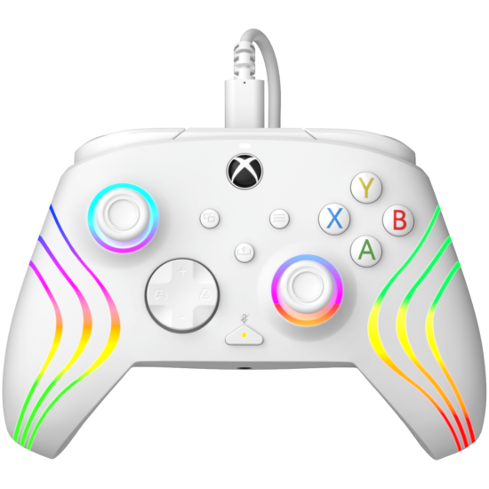 PDP AfterGlow Wave Wired Controller - White (Xbox X|S, Xbox One, PC)