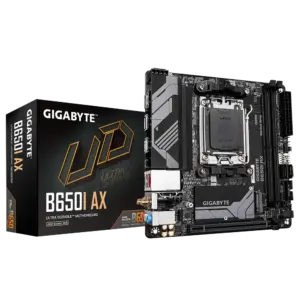 Gigabyte B650I AX – AMD B650 Chipset (Socket AM5) PCIe 4.0 DDR5 Mini-ITX Motherboard