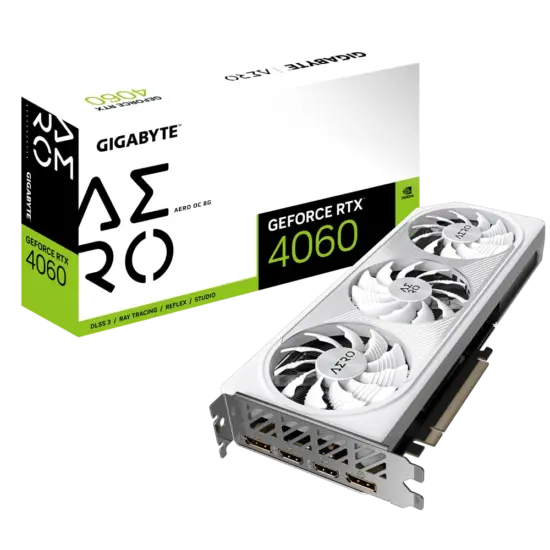 Gigabyte NVIDIA GeForce RTX 4060 AERO OC 8G GDDR6 Graphics Card