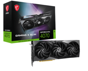 MSI NVIDIA GeForce RTX 4070 Gaming X Slim 12G GDDR6X Graphics Card