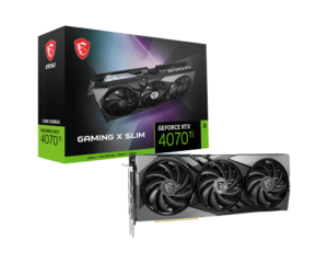 MSI NVIDIA GeForce RTX 4070 Ti Gaming X Slim 12G GDDR6X Graphics Card