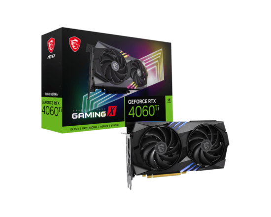 MSI NVIDIA GeForce RTX 4060 Ti Gaming X 16G GDDR6 Graphics Card