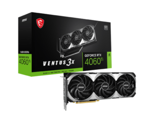 MSI NVIDIA GeForce RTX 4060 Ti VENTUS 3X OC 16G GDDR6 Graphics Card