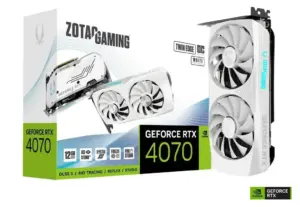 Zotac NVIDIA Geforce RTX 4070 Twin Edge OC White Edition 12GB GDDR6X Graphics Card