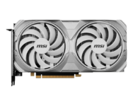 MSI NVIDIA GeForce RTX 4070 VENTUS 2X OC 12G GDDR6X WHITE Graphics Card Front View