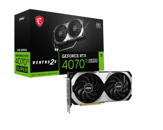 GeForce RTX 4070 Ti SUPER 16G VENTUS 2X OC Graphic Card & Box