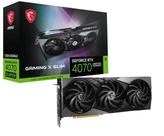 MSI GAMING GeForce RTX 4070 SUPER 12G GAMING X SLIM & Box