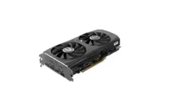 ZOTAC GAMING GeForce RTX 4070 SUPER Twin Edge 12GB GDDR6X Graphics Card Angled View & Ports