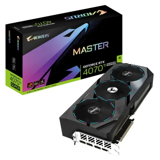 Gigabyte NVIDIA GeForce RTX 4070 Ti SUPER AORUS MASTER 16GB GDDR6X Graphics Card & Box