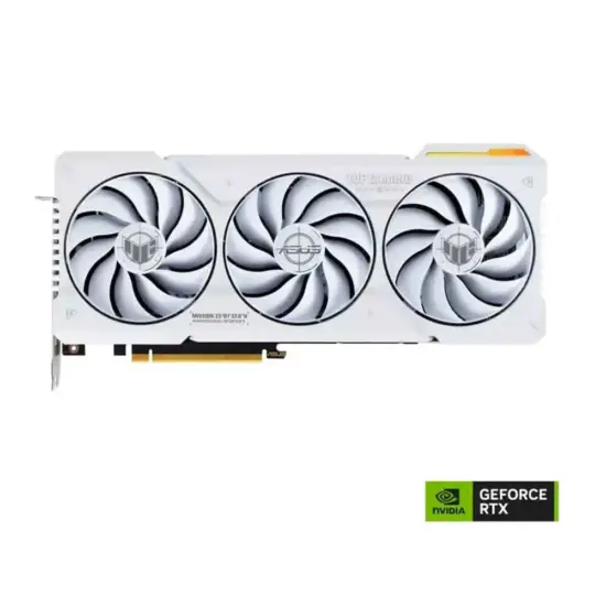 ASUS TUF GAMING NVIDIA RTX 4070 Ti SUPER OC White Flat View 2