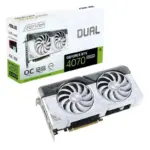 ASUS DUAL NVIDIA RTX4070 SUPER OC White Graphics Card & Box