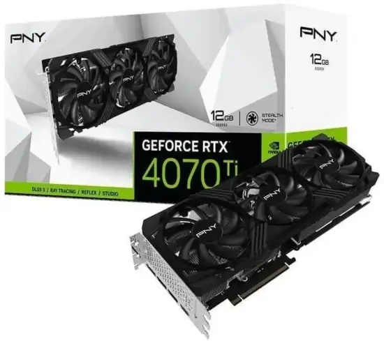 PNY GeForce RTX 4070 Ti 12GB VERTO Triple Fan DLSS 3 Graphic Card & Box