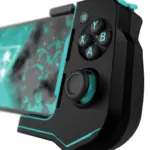 Turtle Beach Atom - Android Edition - Teal & Black Button Closeup