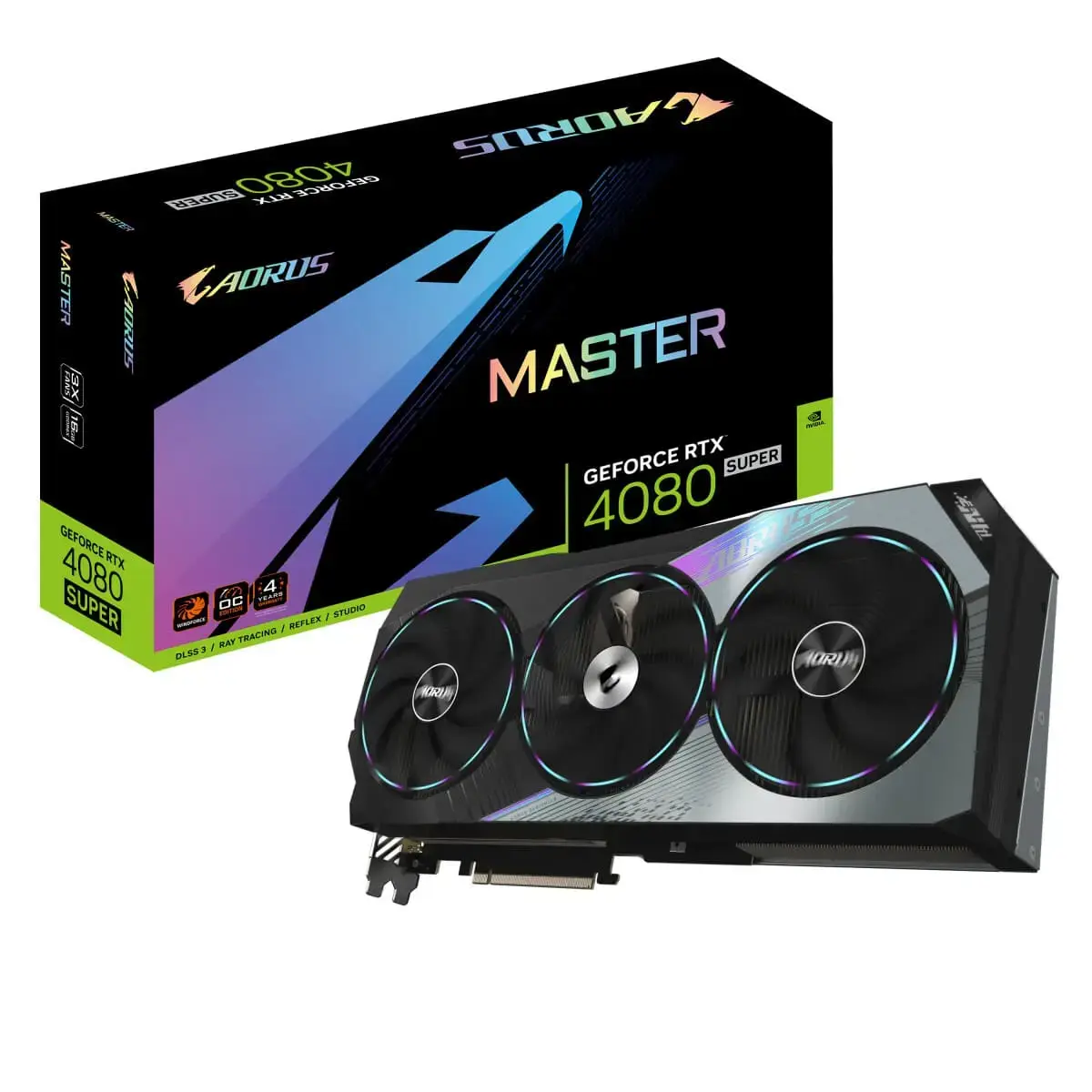 Gigabyte NVIDIA GeForce RTX 4080 SUPER AORUS MASTER 16GB GDDR6X Graphics Card & Box