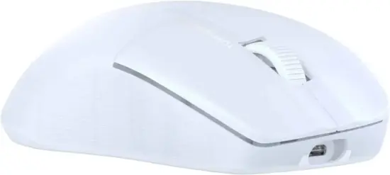 Turtle Beach - Pure Air Ultra-Light Wireless Gaming Mouse - White Front Angled View & Ports