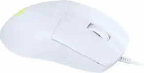 Turtle Beach Pure SEL Ultra-Light Wired Gaming Mouse - White Side Angle View