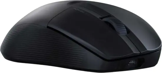 Turtle Beach - Pure Air Ultra-Light Wireless Gaming Mouse - Black Front Angled View & Ports