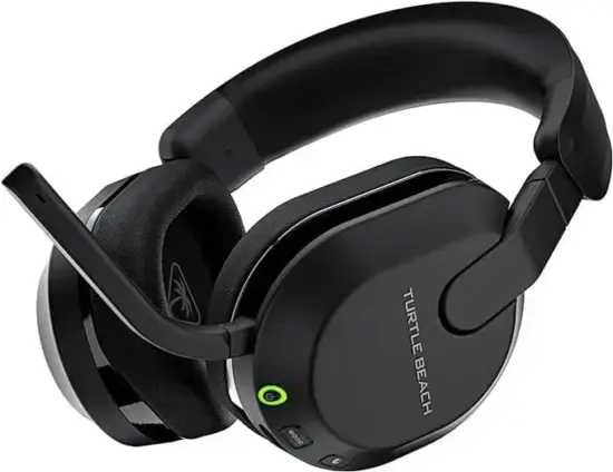 Turtle Beach - Stealth 600 Gen3 PS Multiplatform Wireless Gaming Headset - Black Flat Angled View & Mic