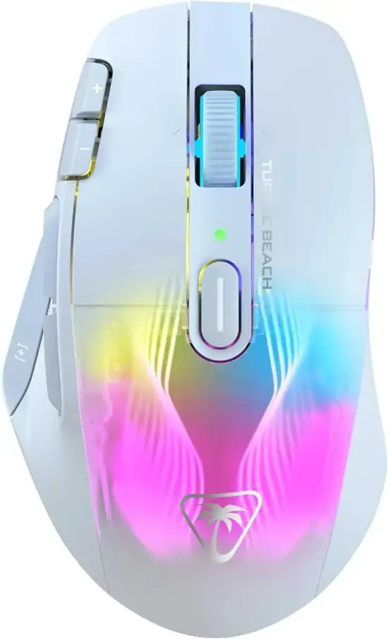 Turtle Beach - Kone XP Air Mouse - White Top View RGB