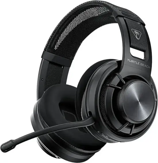 Turtle Beach - Atlas Air Headset - Black Angled View With Mic