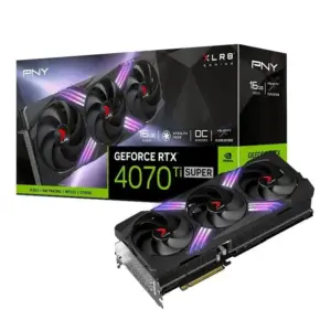 PNY NVIDIA GeForce RTX 4070 Ti SUPER XLR8 Gaming VERTO EPIC-X RGB Triple Fan DLSS 3 OC 16GB GDDR6X Graphics Card & Box