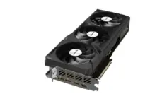 Gigabyte NVIDA GeForce RTX 4080 SUPER WINDFORCE V2 16GB GDD6RX Graphics Card Flat Angled View & Ports