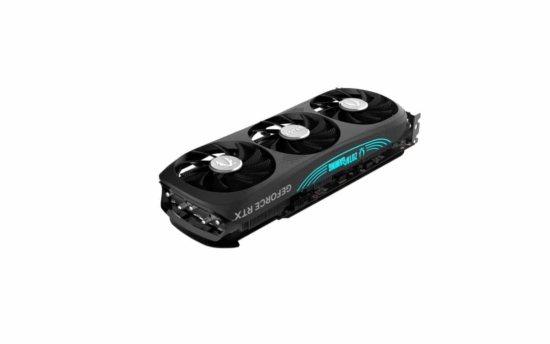 Zotac NVIDIA GeForce RTX 4070 SUPER Trinity OC 12GB GDDR6X Graphics Card Angled View & Rear