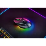 Razer - Basilisk V3 Pro RGB Mouse - Black Angled View RGB