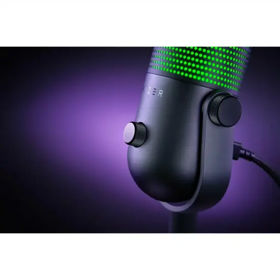 Razer Seiren V3 Chroma RGB Microphone - Black Close Up