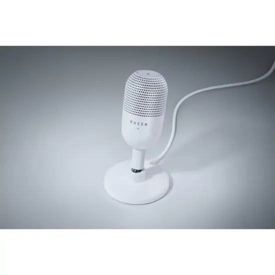 Razer - Seiren V3 Mini Microphone - White Front Angle