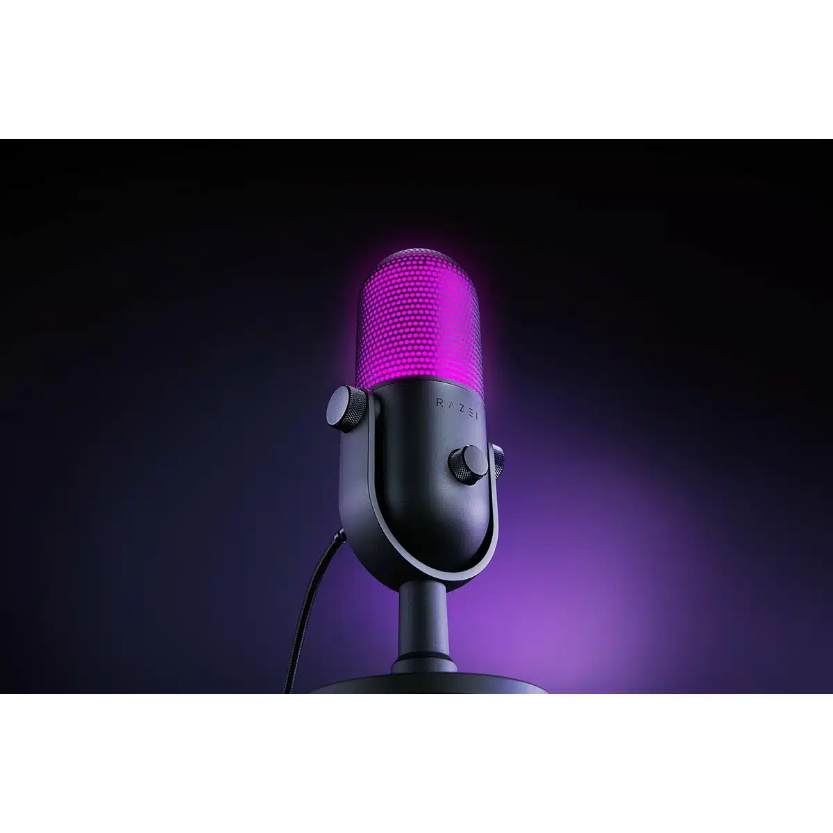 Razer Seiren V3 Chroma RGB Microphone - Black Upward Angle