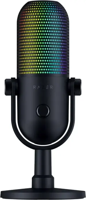 Razer Seiren V3 Chroma RGB Microphone - Black Front View