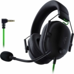 Razer - BlackShark V2 X Headset for PlayStation - Black Side Angle