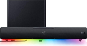 Razer - Leviathan V2 RGB Soundbar Speakers Full Front Angled View