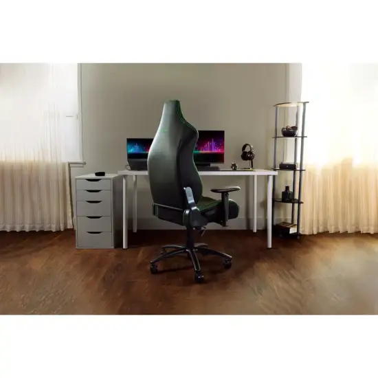 Razer - Iskur XL Chair - Green & Black Set Up Back