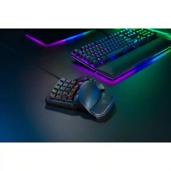 Razer - Tartarus Pro Chroma RGB Programmable Gaming Keyboard (Analog Switch) Angled View