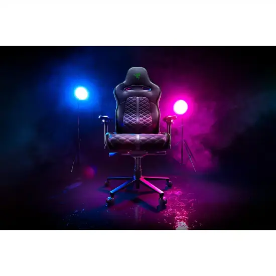 Razer - Enki Gaming Chair - Black & Green - Front View